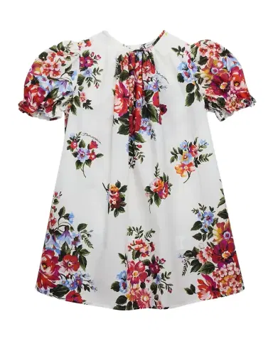 Dolce & Gabbana Girl's Floral-Print Cotton Dress, Size -6 | Thumbnail 1 Dolce & Gabbana Girl's Floral-Print Cotton Dress, Size -6 | Thumbnail 1