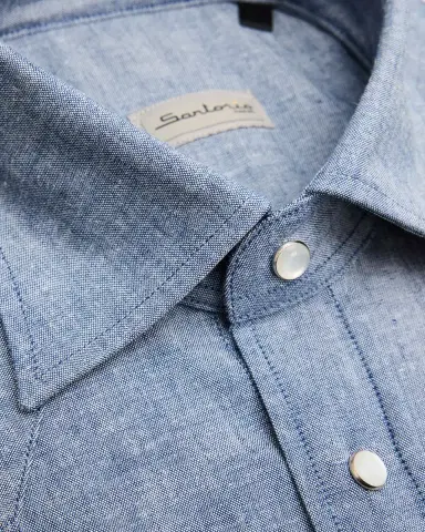 Sartorio Igor Chambray Classic Button-Down Shirt | Thumbnail 2 Sartorio Igor Chambray Classic Button-Down Shirt | Thumbnail 2