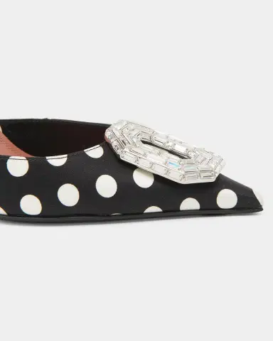 Amina Muaddi Camelia 90mm Polka Dot Satin Slingback Pumps | Thumbnail 3 Amina Muaddi Camelia 90mm Polka Dot Satin Slingback Pumps | Thumbnail 3