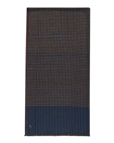 Anderson & Sheppard Men's Mini-Check Cashmere Scarf | Thumbnail 1 Anderson & Sheppard Men's Mini-Check Cashmere Scarf | Thumbnail 1