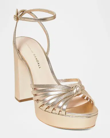 Loeffler Randall Rivka Metallic Knot Platform Sandals | Thumbnail 2 Loeffler Randall Rivka Metallic Knot Platform Sandals | Thumbnail 2