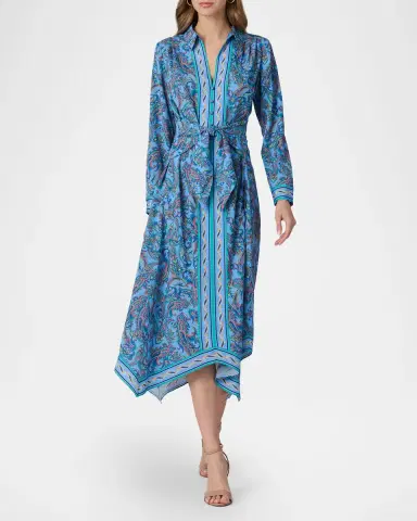 Shoshanna Adair Paisley-Print Handkerchief Midi Dress | Thumbnail 2 Shoshanna Adair Paisley-Print Handkerchief Midi Dress | Thumbnail 2