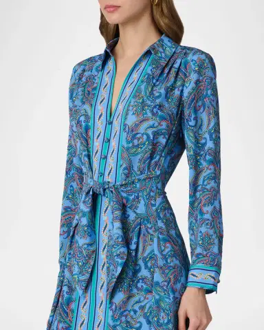 Shoshanna Adair Paisley-Print Handkerchief Midi Dress | Thumbnail 4 Shoshanna Adair Paisley-Print Handkerchief Midi Dress | Thumbnail 4