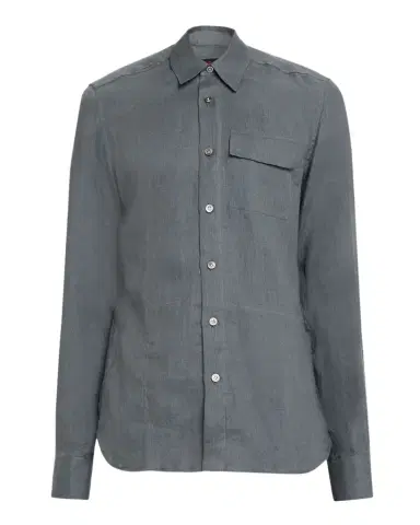Kiton Men's Linen Flap-Pocket Casual Button-Down Shirt | Thumbnail 1 Kiton Men's Linen Flap-Pocket Casual Button-Down Shirt | Thumbnail 1