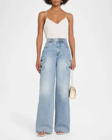 Zimmermann Alchemy Appliqué Relaxed Flare Jeans | Thumbnail 2 Zimmermann Alchemy Appliqué Relaxed Flare Jeans | Thumbnail 2