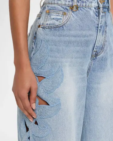 Zimmermann Alchemy Appliqué Relaxed Flare Jeans | Thumbnail 5 Zimmermann Alchemy Appliqué Relaxed Flare Jeans | Thumbnail 5