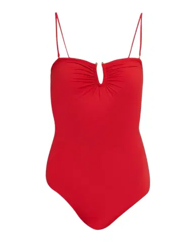 Nili Lotan Ruched U-Ring One-Piece Swimsuit | Thumbnail 1 Nili Lotan Ruched U-Ring One-Piece Swimsuit | Thumbnail 1
