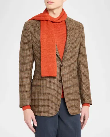 Anderson & Sheppard Men's Muskox Knitted Scarf | Thumbnail 3 Anderson & Sheppard Men's Muskox Knitted Scarf | Thumbnail 3