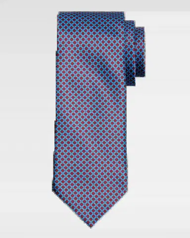 Stefano Ricci Men's Geometric-Link Silk Tie | Thumbnail 2 Stefano Ricci Men's Geometric-Link Silk Tie | Thumbnail 2