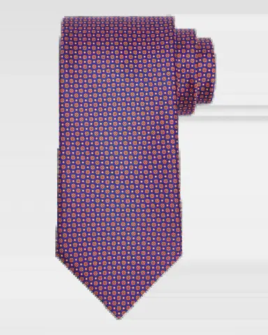 Stefano Ricci Men's Handmade Printed Silk Tie | Thumbnail 2 Stefano Ricci Men's Handmade Printed Silk Tie | Thumbnail 2