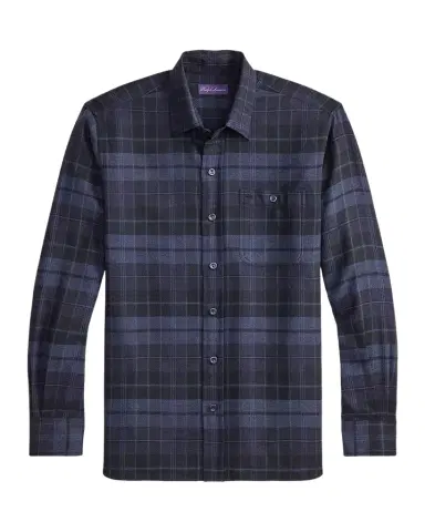 Ralph Lauren Purple Label Plaid Twill Shirt | Thumbnail 1 Ralph Lauren Purple Label Plaid Twill Shirt | Thumbnail 1