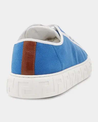 Versace Jeans Couture Men's Greca Canvas Sneakers | Thumbnail 2 Versace Jeans Couture Men's Greca Canvas Sneakers | Thumbnail 2
