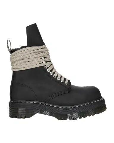 Rick Owens x Dr. Martens Quad Sole Steel Toe Leather Ankle Boots | Thumbnail 1 Rick Owens x Dr. Martens Quad Sole Steel Toe Leather Ankle Boots | Thumbnail 1