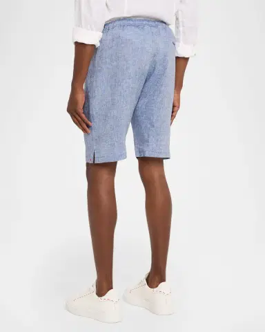 Kiton Men's Linen Drawstring Pull-On Shorts | Thumbnail 3 Kiton Men's Linen Drawstring Pull-On Shorts | Thumbnail 3