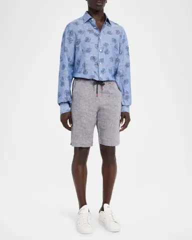 Kiton Linen Drawstring Mid-Rise Shorts | Thumbnail 2 Kiton Linen Drawstring Mid-Rise Shorts | Thumbnail 2