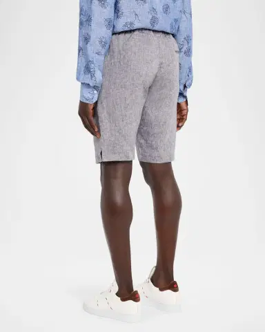 Kiton Linen Drawstring Mid-Rise Shorts | Thumbnail 3 Kiton Linen Drawstring Mid-Rise Shorts | Thumbnail 3