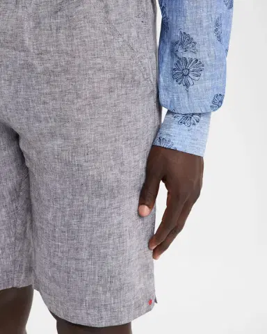 Kiton Linen Drawstring Mid-Rise Shorts | Thumbnail 5 Kiton Linen Drawstring Mid-Rise Shorts | Thumbnail 5
