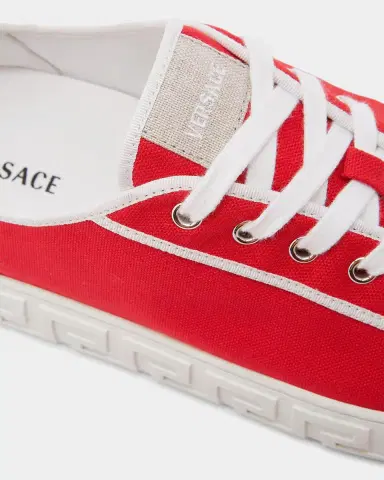 Versace Jeans Couture Men's Greca Canvas Sneakers | Thumbnail 4 Versace Jeans Couture Men's Greca Canvas Sneakers | Thumbnail 4