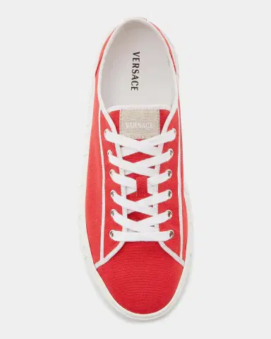 Versace Jeans Couture Men's Greca Canvas Sneakers | Thumbnail 5 Versace Jeans Couture Men's Greca Canvas Sneakers | Thumbnail 5