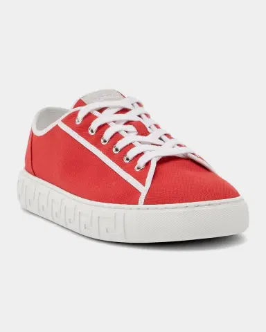 Versace Jeans Couture Men's Greca Canvas Sneakers | Thumbnail 6 Versace Jeans Couture Men's Greca Canvas Sneakers | Thumbnail 6