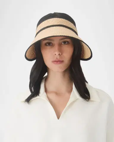 Eugenia Kim Trixie Raffia Sun Visor | Thumbnail 4 Eugenia Kim Trixie Raffia Sun Visor | Thumbnail 4