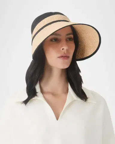Eugenia Kim Trixie Raffia Sun Visor | Thumbnail 5 Eugenia Kim Trixie Raffia Sun Visor | Thumbnail 5