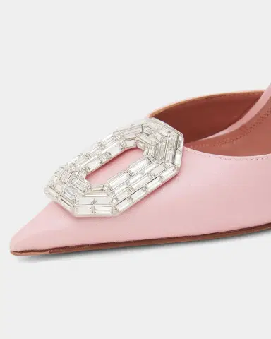 Amina Muaddi Camelia 105mm Satin Slingback Pumps | Thumbnail 3 Amina Muaddi Camelia 105mm Satin Slingback Pumps | Thumbnail 3