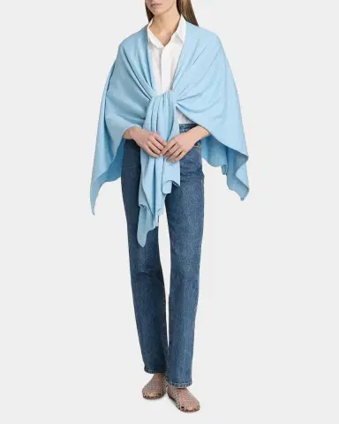 Carolyn Rowan Cotton Cashmere Crystal-Embellished Ruana | Thumbnail 2 Carolyn Rowan Cotton Cashmere Crystal-Embellished Ruana | Thumbnail 2