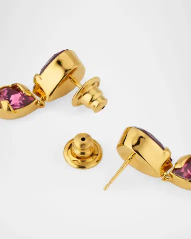 Oscar de la Renta Pear Rhinestone Drop Earrings | Thumbnail 3 Oscar de la Renta Pear Rhinestone Drop Earrings | Thumbnail 3