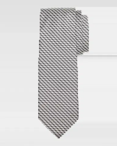 Stefano Ricci Men's Woven Geometric Silk Tie | Thumbnail 2 Stefano Ricci Men's Woven Geometric Silk Tie | Thumbnail 2