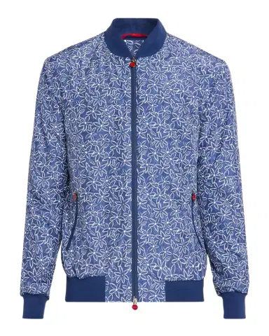 Kiton Men's Floral Print Ribbed-Trim Blouson | Thumbnail 1 Kiton Men's Floral Print Ribbed-Trim Blouson | Thumbnail 1
