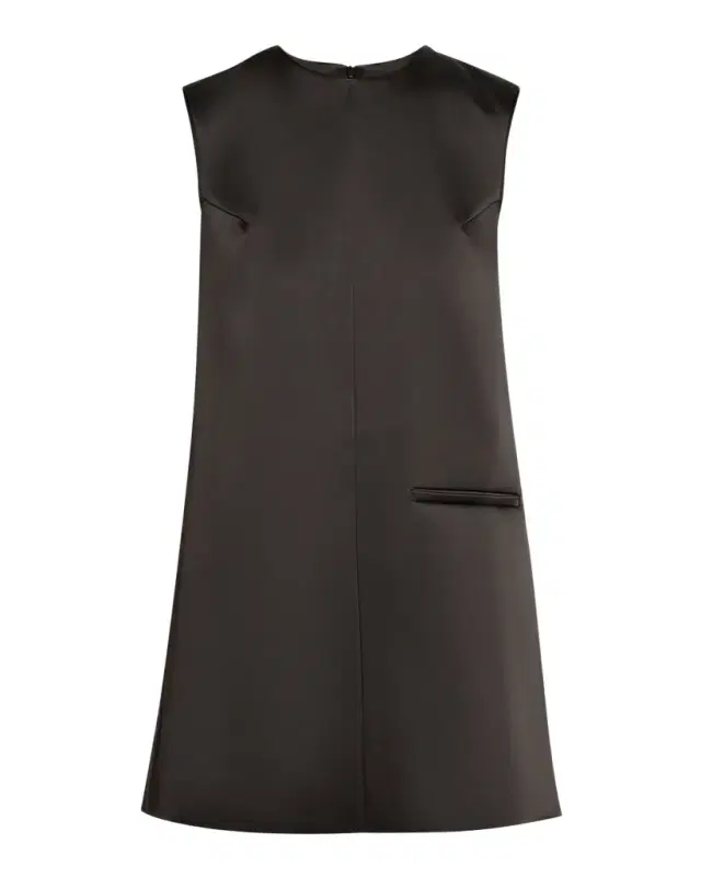 Sculptural Satin Mini Cape Dress Sculptural Satin Mini Cape Dress