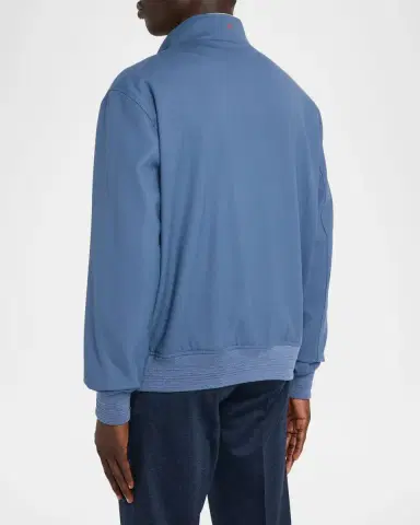 Isaia Baracuta Stretch-Wool Zip-Up Bomber Jacket | Thumbnail 3 Isaia Baracuta Stretch-Wool Zip-Up Bomber Jacket | Thumbnail 3