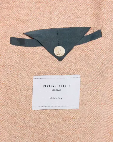 Boglioli Men's Linen and Wool Herringbone Single-Breasted Blazer | Thumbnail 6 Boglioli Men's Linen and Wool Herringbone Single-Breasted Blazer | Thumbnail 6