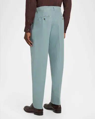 Isaia Men 's Cotton and Linen Straight-Leg Pants | Thumbnail 3 Isaia Men 's Cotton and Linen Straight-Leg Pants | Thumbnail 3