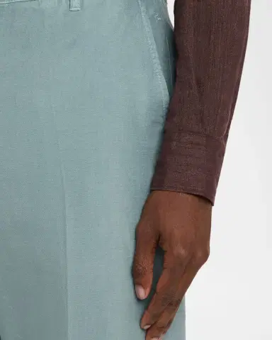Isaia Men 's Cotton and Linen Straight-Leg Pants | Thumbnail 5 Isaia Men 's Cotton and Linen Straight-Leg Pants | Thumbnail 5