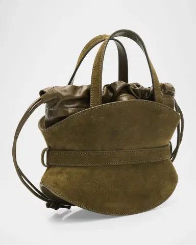 Balmain Shuffle Small Belted Top-Handle Bag in Suede | Thumbnail 3 Balmain Shuffle Small Belted Top-Handle Bag in Suede | Thumbnail 3