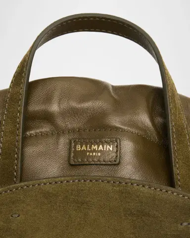 Balmain Shuffle Small Belted Top-Handle Bag in Suede | Thumbnail 6 Balmain Shuffle Small Belted Top-Handle Bag in Suede | Thumbnail 6