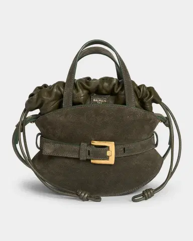 Balmain Shuffle Small Belted Top-Handle Bag in Suede | Thumbnail 7 Balmain Shuffle Small Belted Top-Handle Bag in Suede | Thumbnail 7