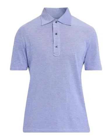 Isaia Men's Washed Cotton Piquet Polo Shirt | Thumbnail 1 Isaia Men's Washed Cotton Piquet Polo Shirt | Thumbnail 1