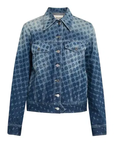 CHRISTOPHER JOHN ROGERS Halftone Wiggle Dot Denim Jacket | Thumbnail 1 CHRISTOPHER JOHN ROGERS Halftone Wiggle Dot Denim Jacket | Thumbnail 1