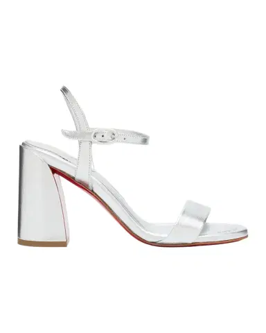 Christian Louboutin 85mm Jane Metallic Leather Ankle-Strap Sandals | Thumbnail 1 Christian Louboutin 85mm Jane Metallic Leather Ankle-Strap Sandals | Thumbnail 1
