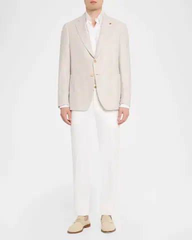 Isaia Men's Linen-Wool Textured Sport Coat | Thumbnail 2 Isaia Men's Linen-Wool Textured Sport Coat | Thumbnail 2