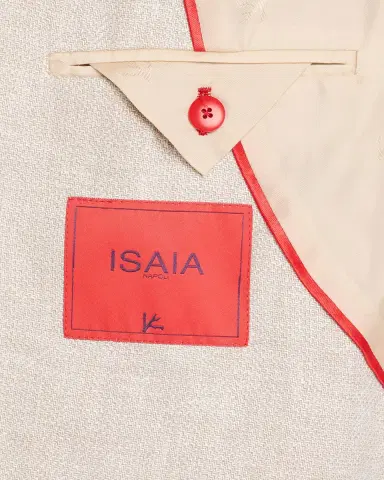 Isaia Men's Linen-Wool Textured Sport Coat | Thumbnail 6 Isaia Men's Linen-Wool Textured Sport Coat | Thumbnail 6