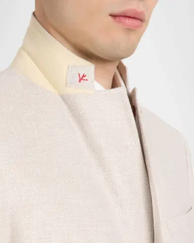 Isaia Men's Linen-Wool Textured Sport Coat | Thumbnail 7 Isaia Men's Linen-Wool Textured Sport Coat | Thumbnail 7