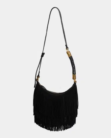 Balmain Ebene Suede Fringe Hobo Bag | Thumbnail 5 Balmain Ebene Suede Fringe Hobo Bag | Thumbnail 5