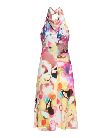CHRISTOPHER JOHN ROGERS Moonshine Cowl Halter Midi Dress | Thumbnail 1 CHRISTOPHER JOHN ROGERS Moonshine Cowl Halter Midi Dress | Thumbnail 1