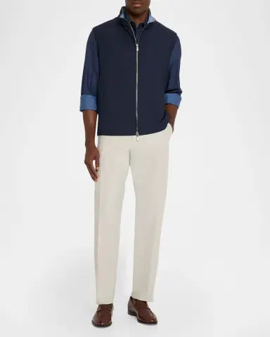 Isaia Men 's Zipped Reversible Vest | Thumbnail 2 Isaia Men 's Zipped Reversible Vest | Thumbnail 2