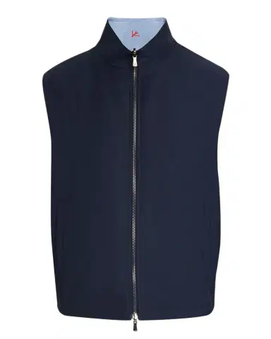Isaia Men 's Zipped Reversible Vest | Thumbnail 1 Isaia Men 's Zipped Reversible Vest | Thumbnail 1