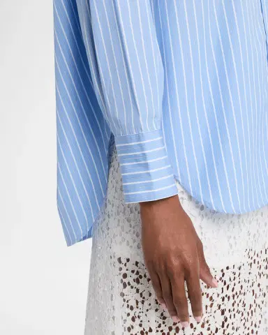 MARIA MCMANUS Striped Cotton Button-Down Tunic Shirt | Thumbnail 5 MARIA MCMANUS Striped Cotton Button-Down Tunic Shirt | Thumbnail 5